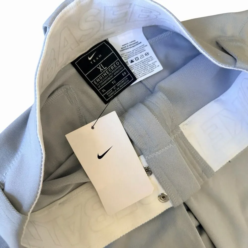 NIKE Vapor Select Long Baseball Pants Wolf Grey Black Youth Boys XL BNWT
